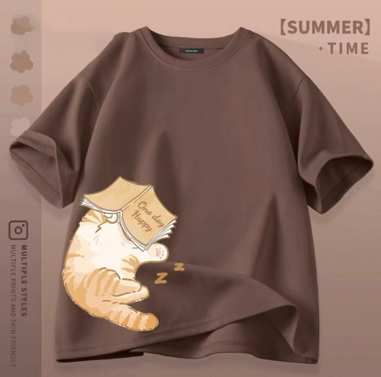 T-shirts mignons pour femmes avec motif de chat Canada | T-shirts kawaii en mélange de coton