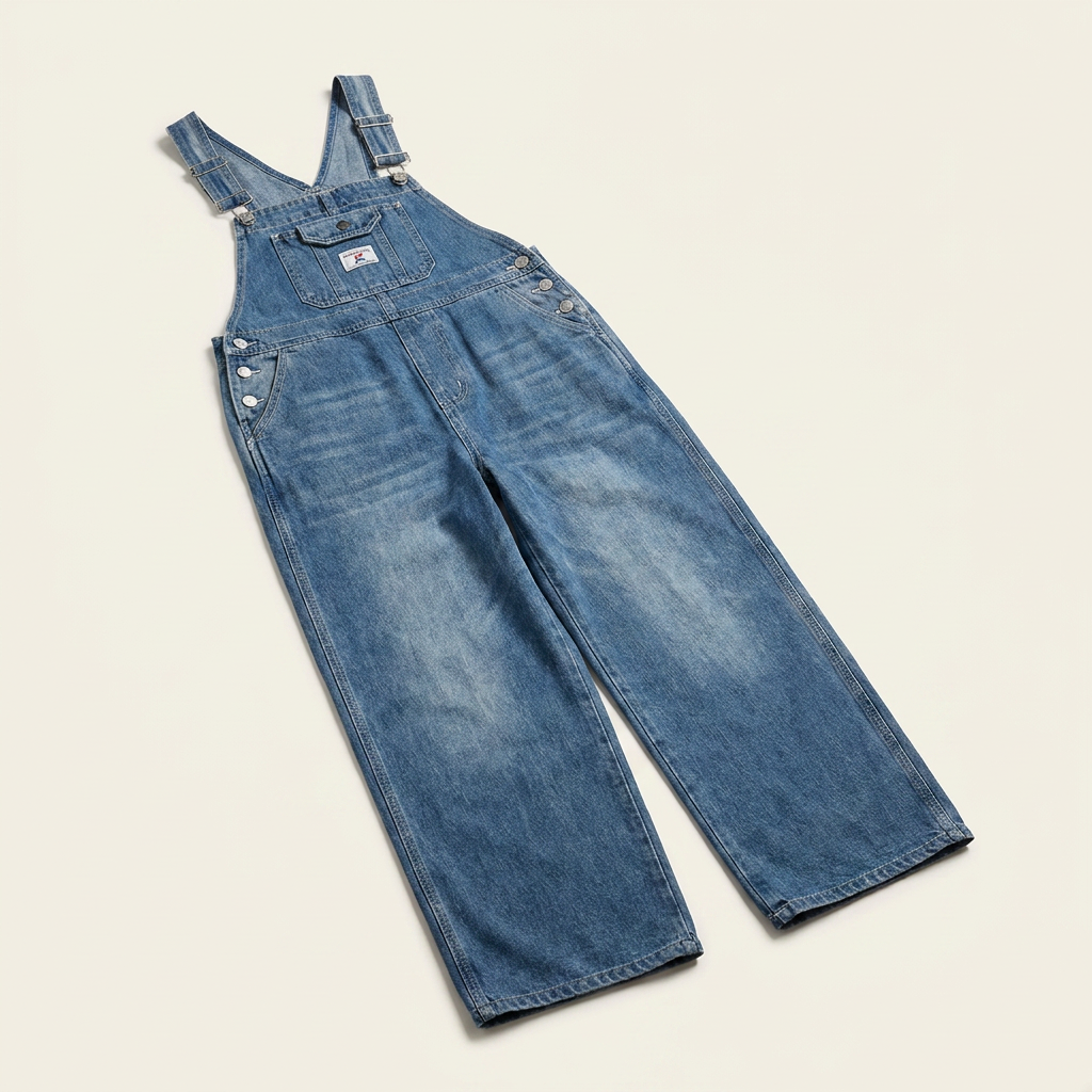 Salopette en jean brodée pour femme Canada | Coupe ample