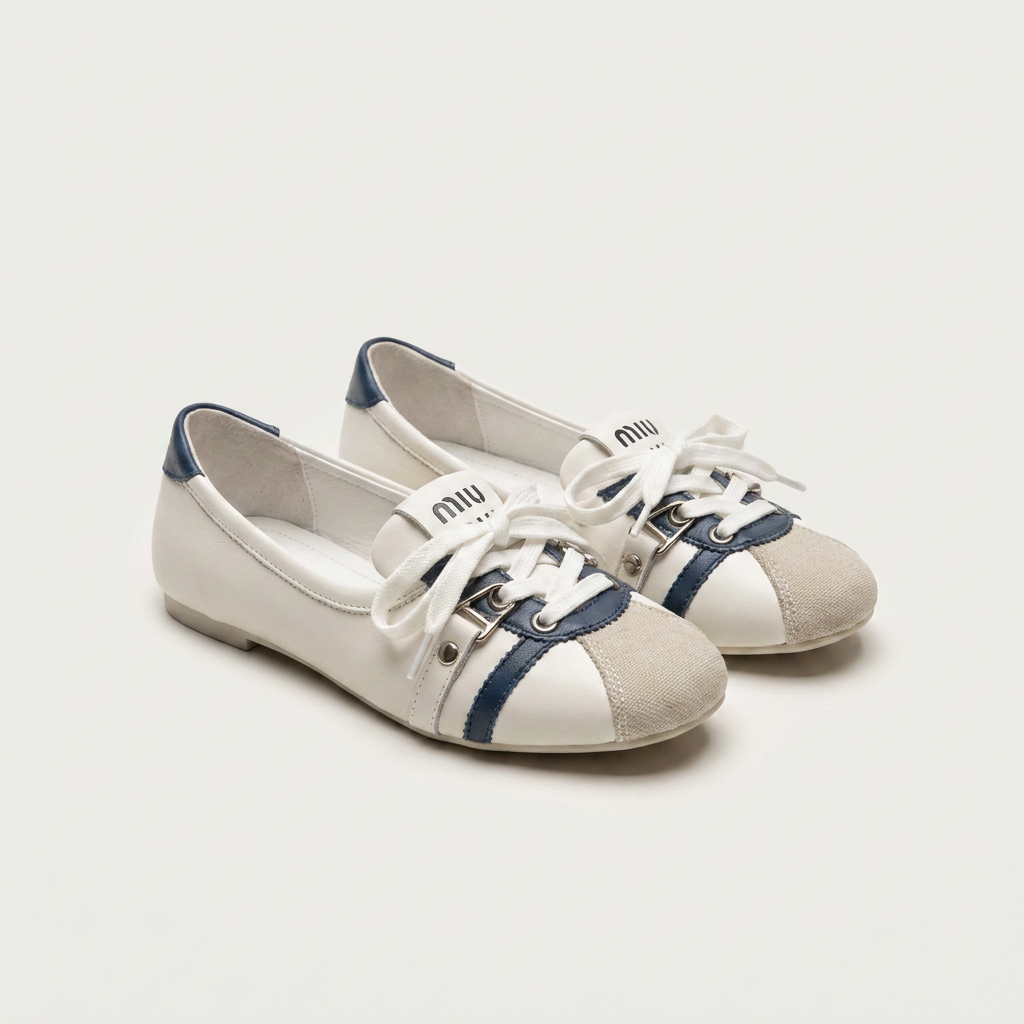Ballerines blanches à lacets pour femme | Canada