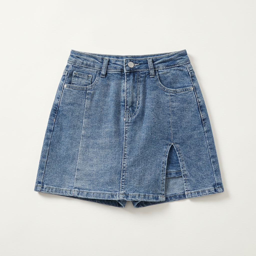 Jupe en jean fendue taille haute pour femme Canada | Parcel Theory