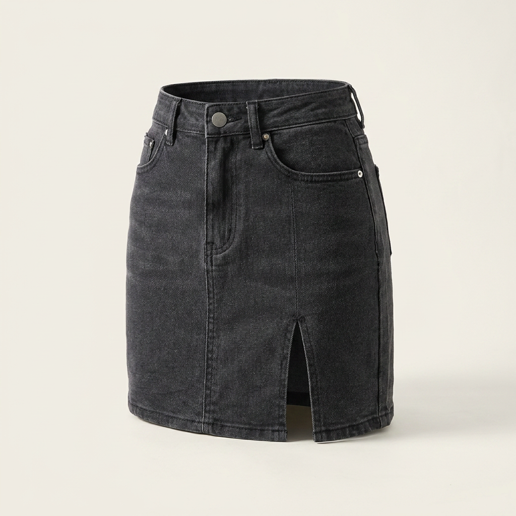 Jupe en jean fendue taille haute pour femme Canada | Parcel Theory