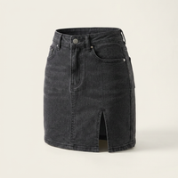 Jupe en jean fendue taille haute pour femme Canada | Parcel Theory