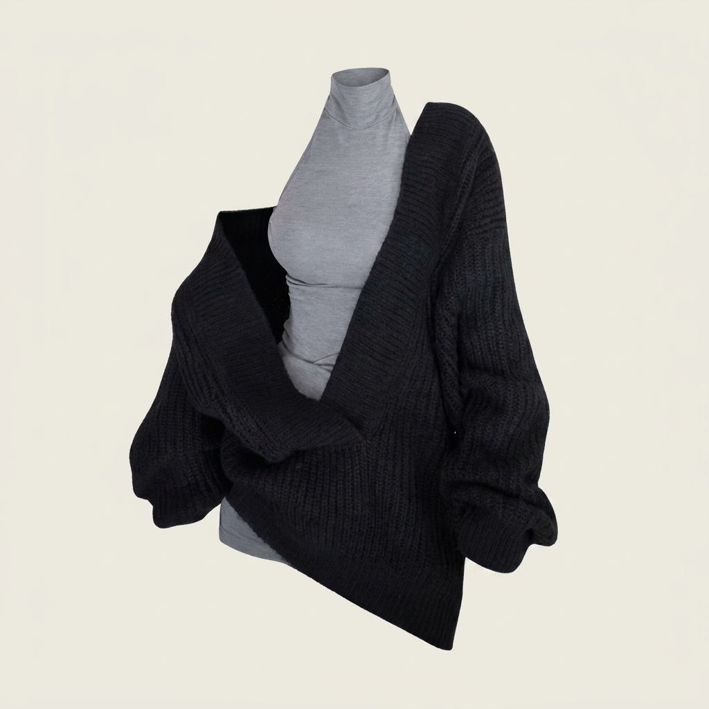 Ensemble robe moulante licou grise et blazer noir pour femme Canada