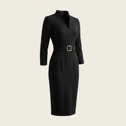 Belted V-Neck Midi Dress for Women Canada | Parcel Theory
