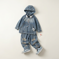 Ensemble gilet à capuchon et pantalon en denim déchiré pour garçons Canada