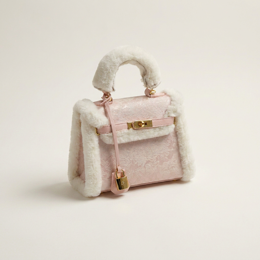 Sac Kelly Tamatha en peau de mouton rose | Canada | Parcel Theory