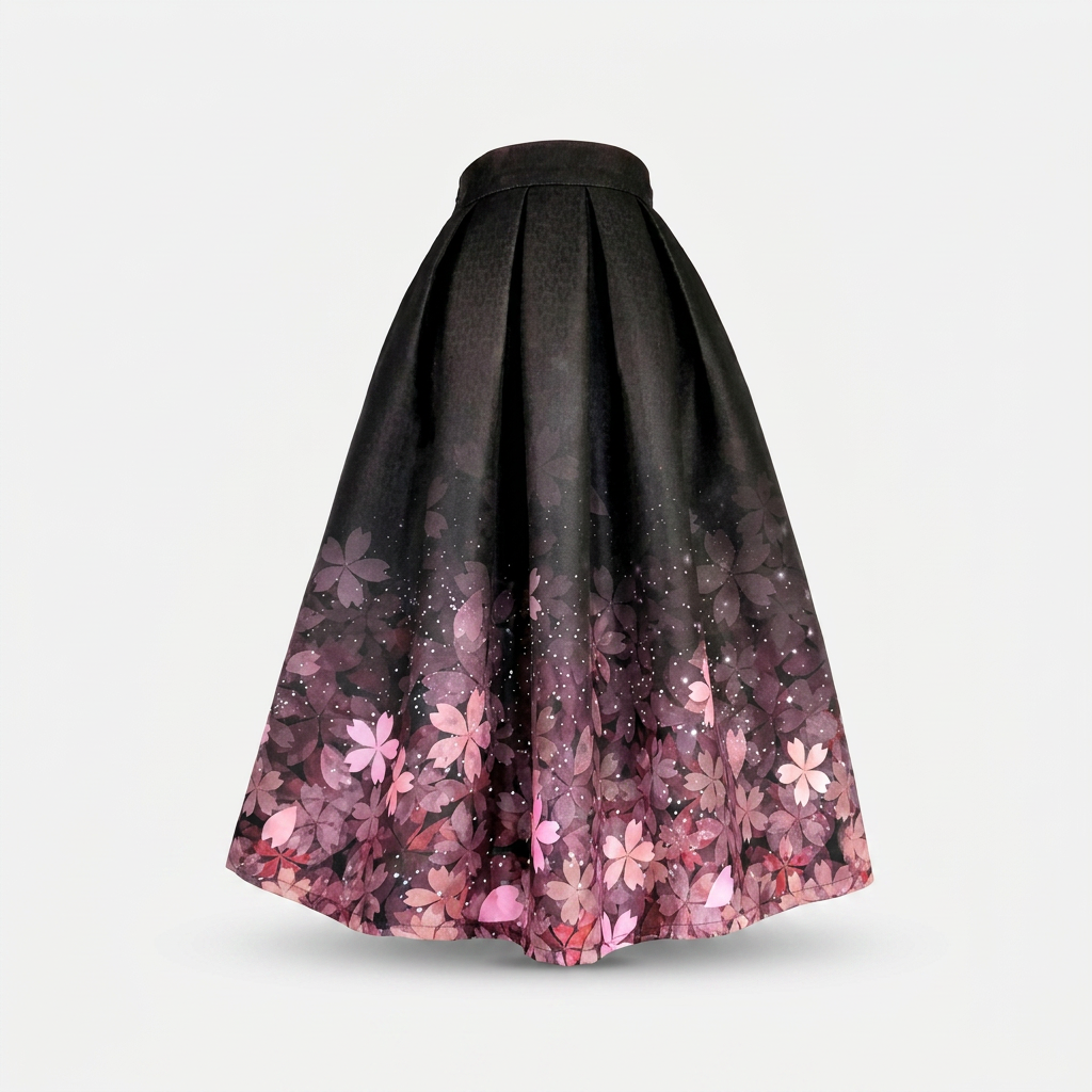 Jupe midi fleurie rose avec poches pour femme | Canada