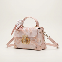 Sac bandoulière rose brodé de fleurs Canada | Parcel Theory