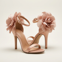 Sandales à talons hauts en satin fleuri pour femme Canada