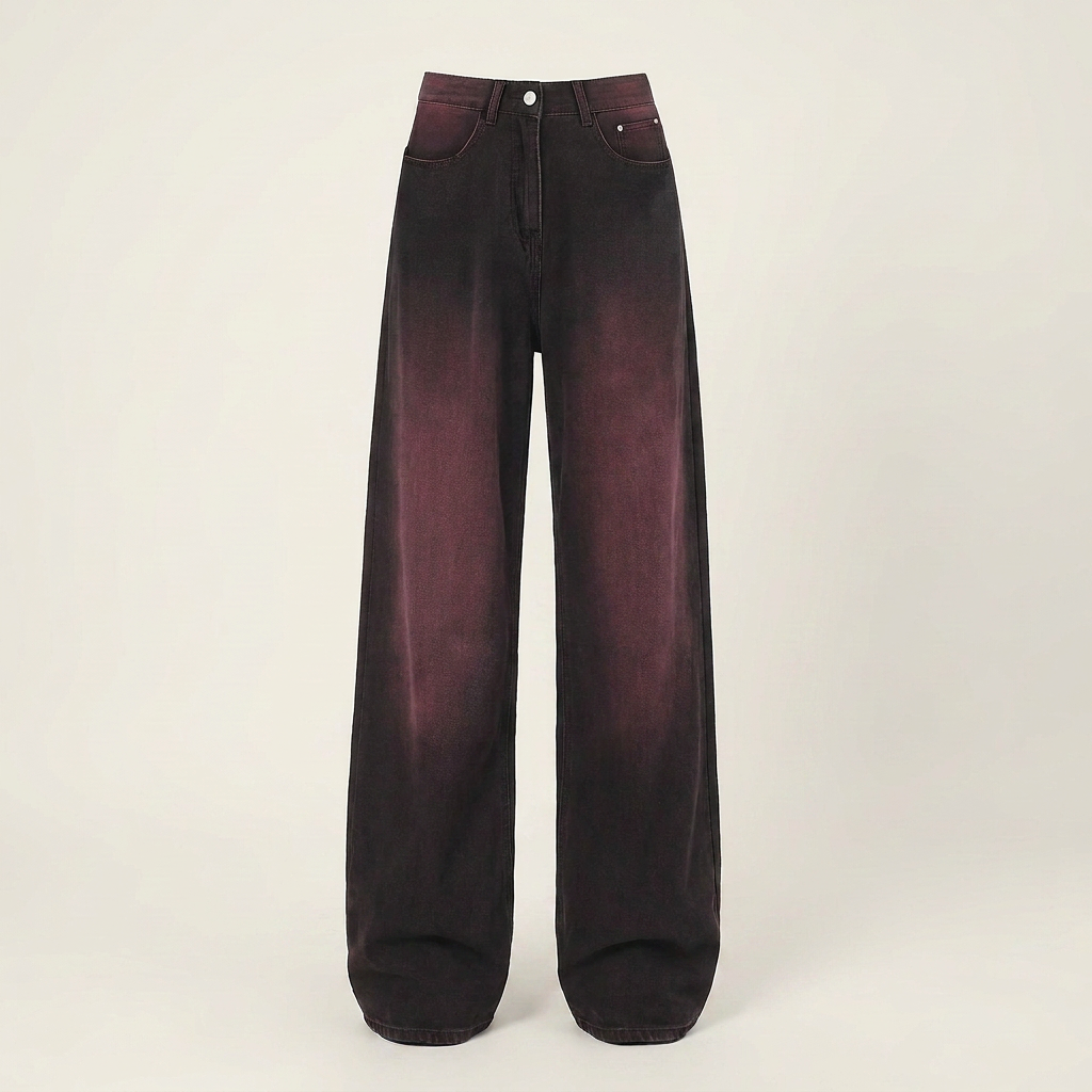 Jean large Femme dégradé violet noir Canada