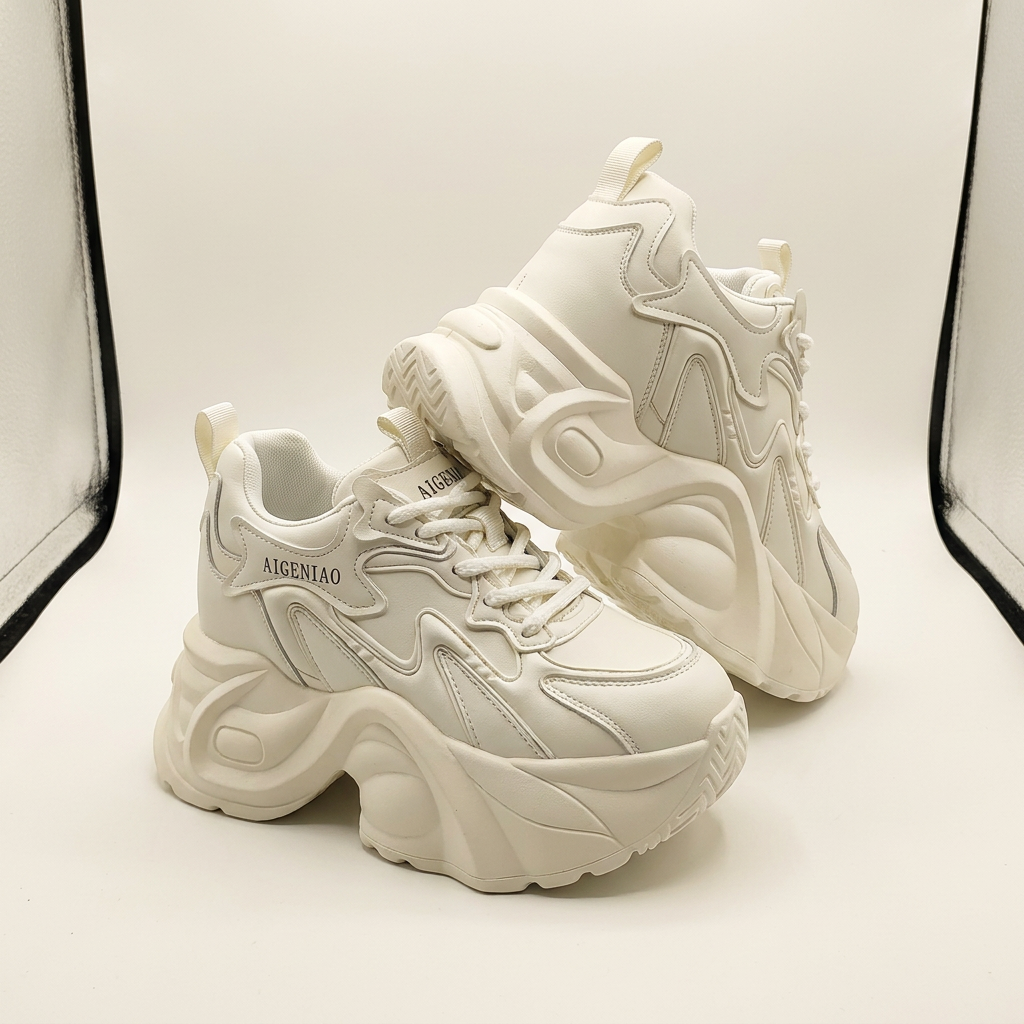 Baskets plateformes épaisses blanches pour femmes Canada | Dad Shoes
