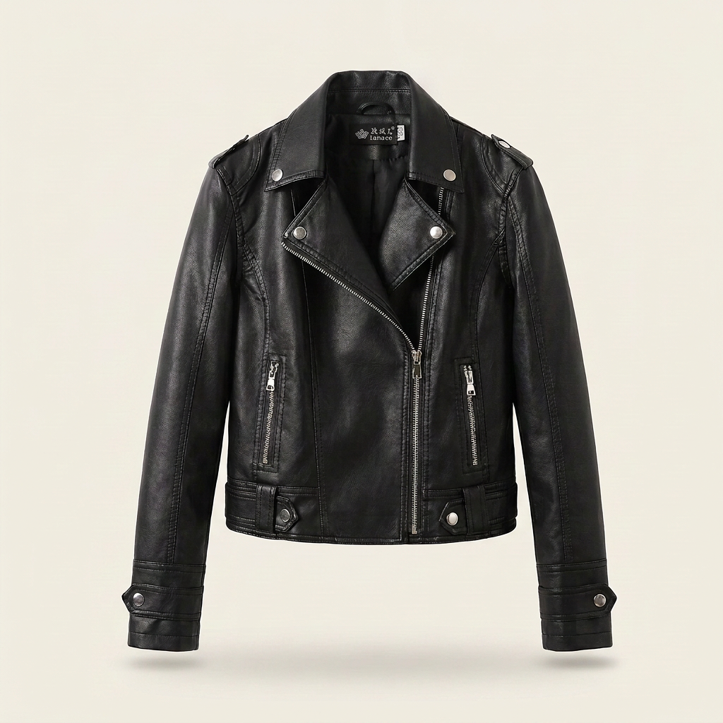 Blouson motard femme en similicuir Canada | Coupe ajustée