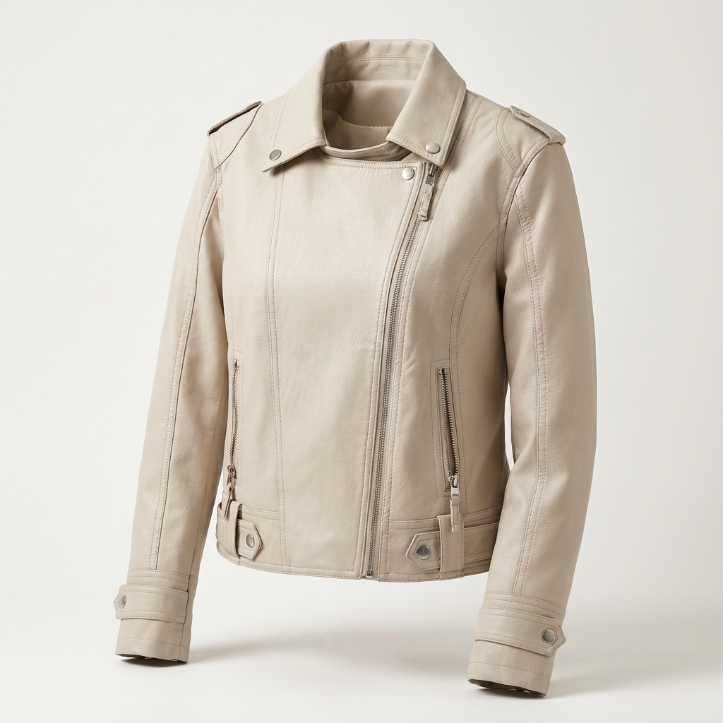 Blouson motard femme en similicuir Canada | Coupe ajustée