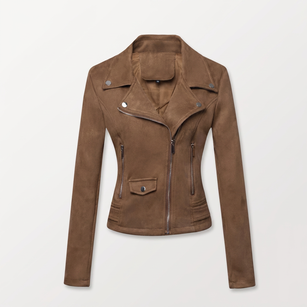Veste de motard en daim pour femme Canada | Coupe slim style motard