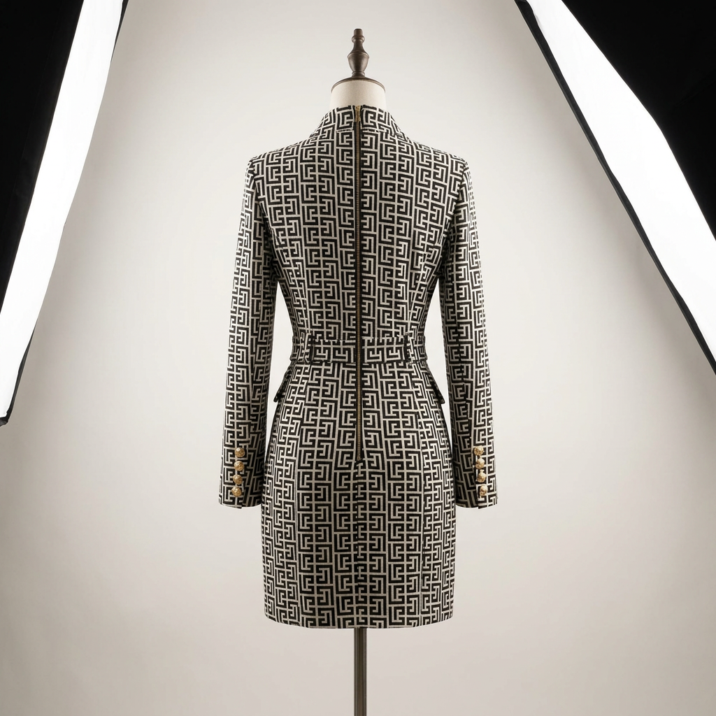 Women's Geometric Print Two-Piece Dress Set Canada | Parcel Theory