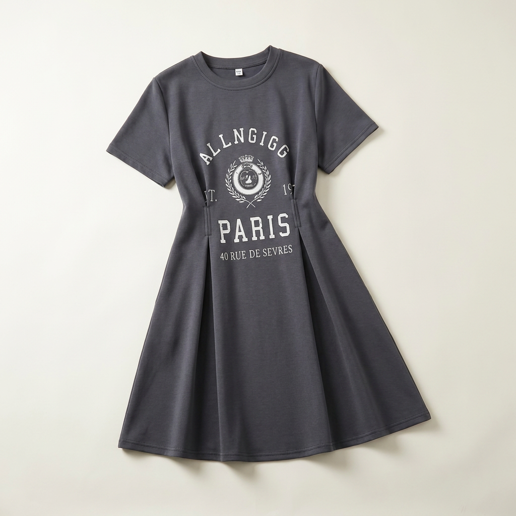 Women's Paris Letter Print A-Line Dress Canada