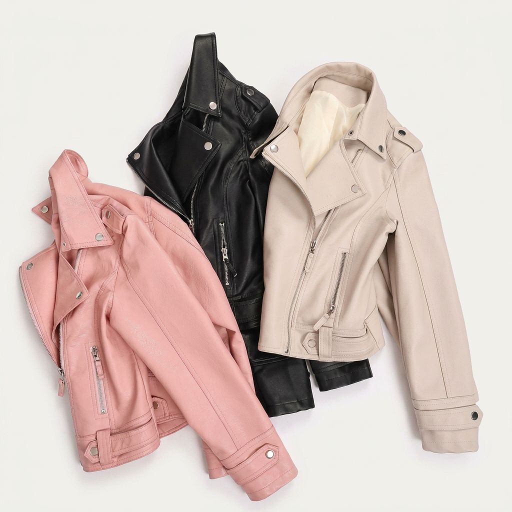 Blouson motard femme en similicuir Canada | Coupe ajustée