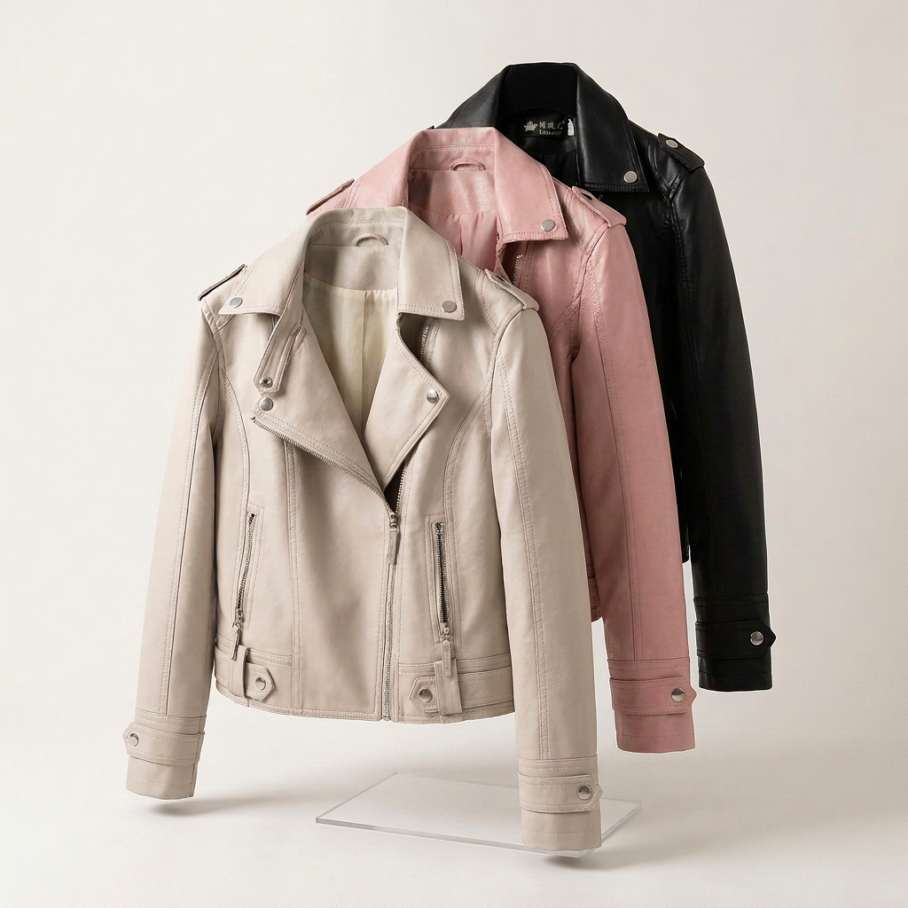 Blouson motard femme en similicuir Canada | Coupe ajustée