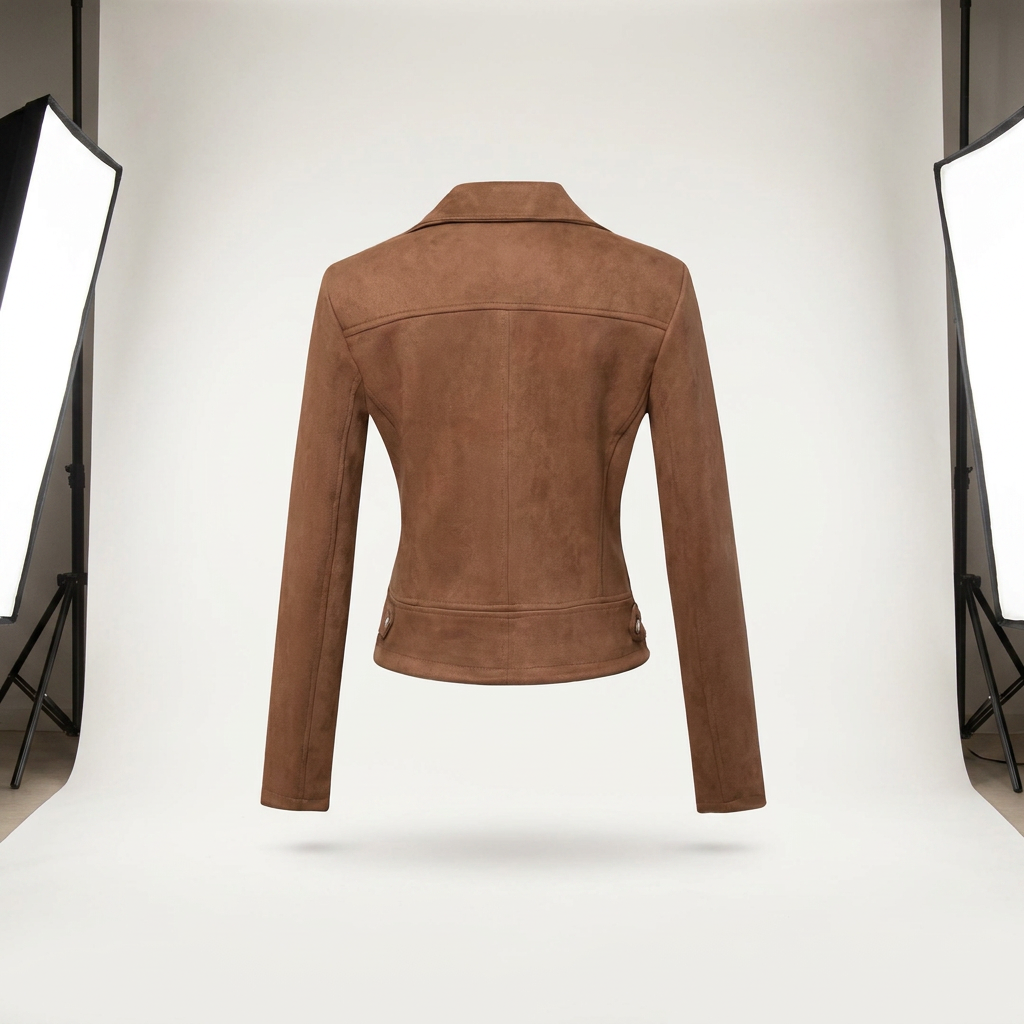 Veste de motard en daim pour femme Canada | Coupe slim style motard