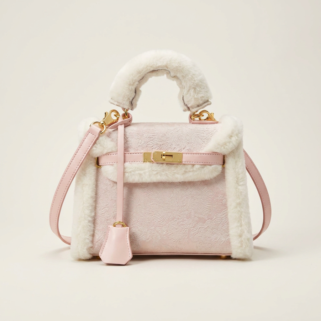 Sac Kelly Tamatha en peau de mouton rose | Canada | Parcel Theory