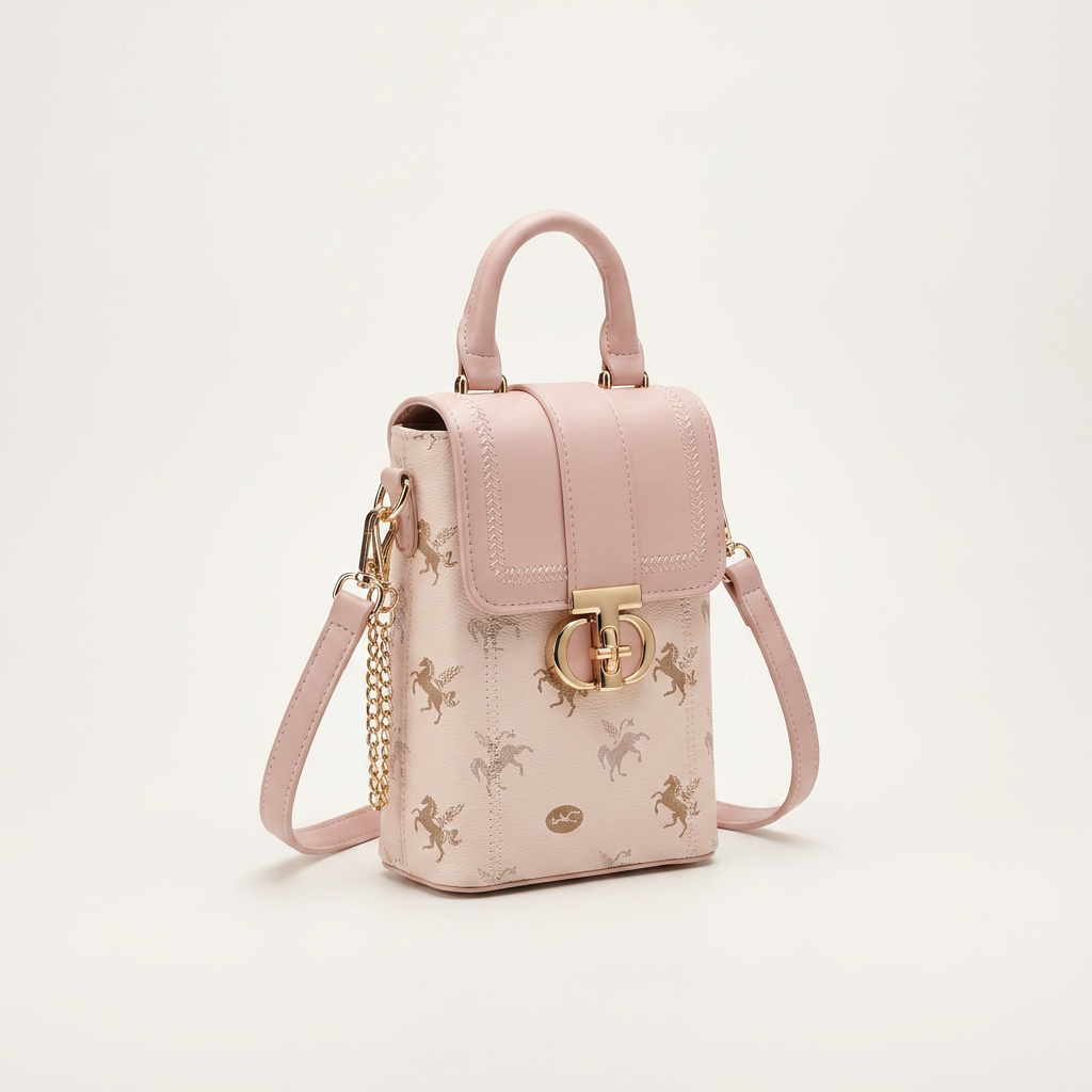 Sac à bandoulière gaufré rose Canada | Collection Tamatha