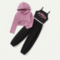 Girls Pink Hoodie & Jogger Tracksuit Set Canada | Parcel Theory