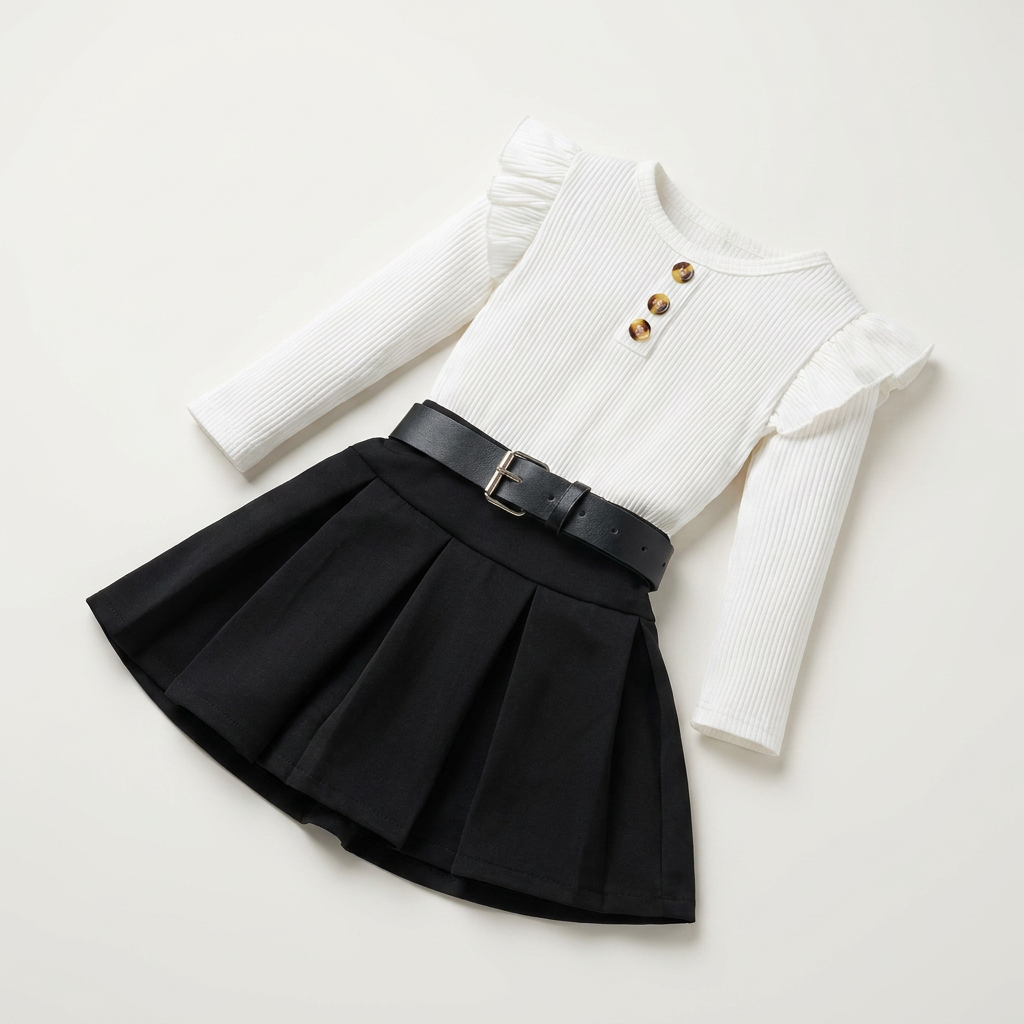 Girls' Pleated Skirt Outfit Set Canada | Parcel Theory