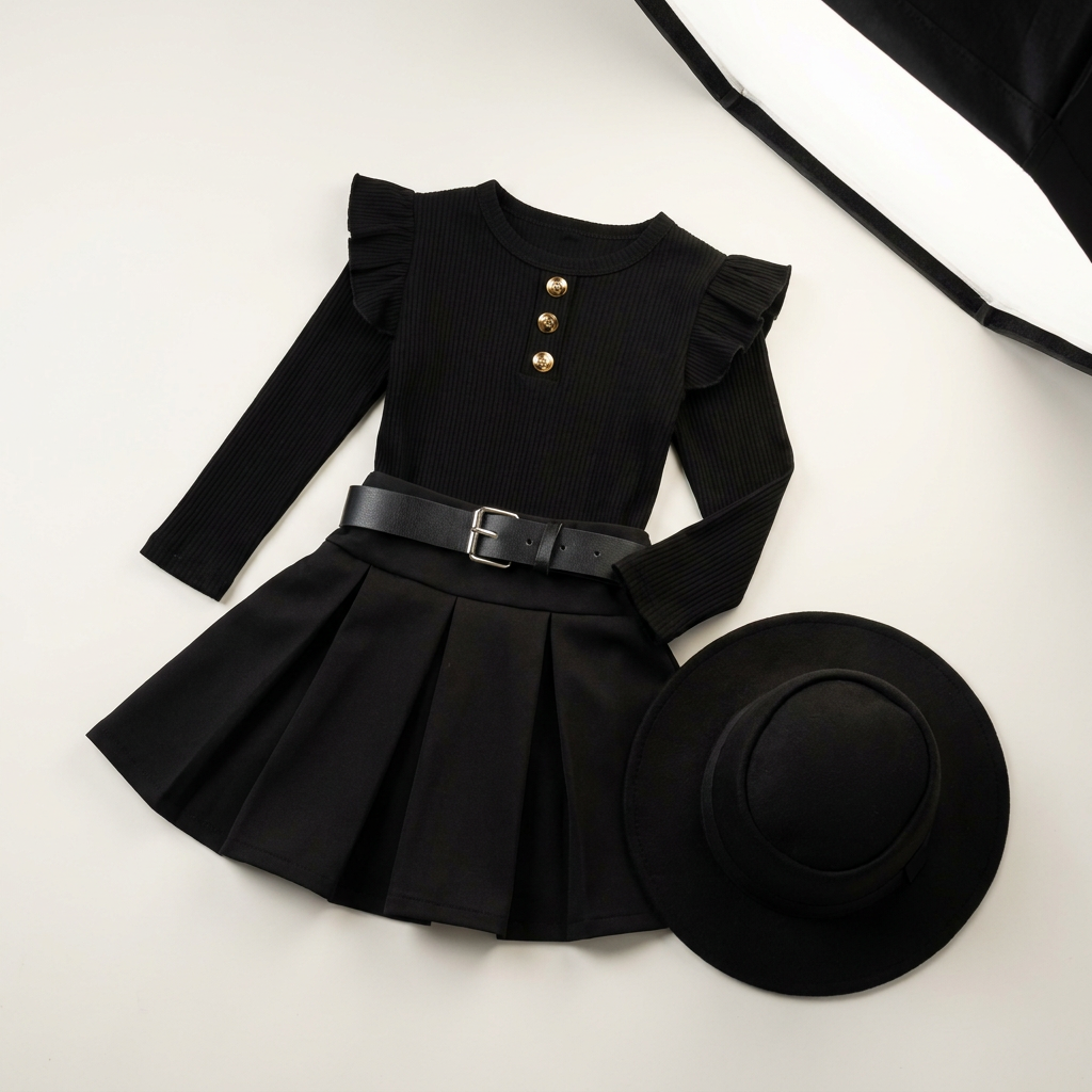 Girls' Pleated Skirt Outfit Set Canada | Parcel Theory