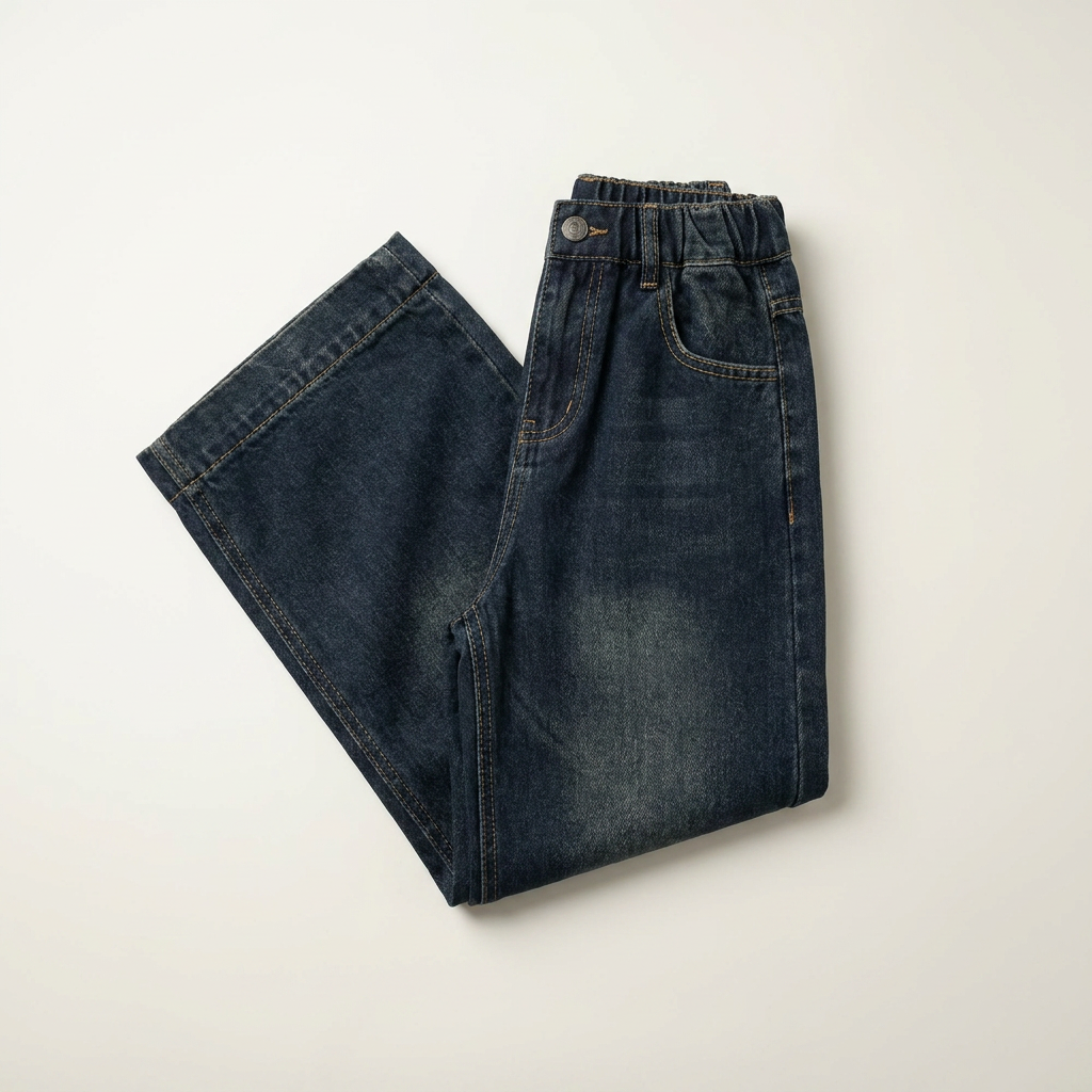 Girls' Wide Leg Denim Jeans Canada | Parcel Theory
