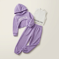 Girls Brooklyn Cropped Hoodie Sweatsuit Set Canada | Parcel Theory