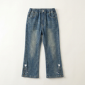Girls' Retro Flared Jeans with Heart Detail | Parcel Theory Canada