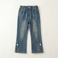 Girls' Retro Flared Jeans with Heart Detail | Parcel Theory Canada