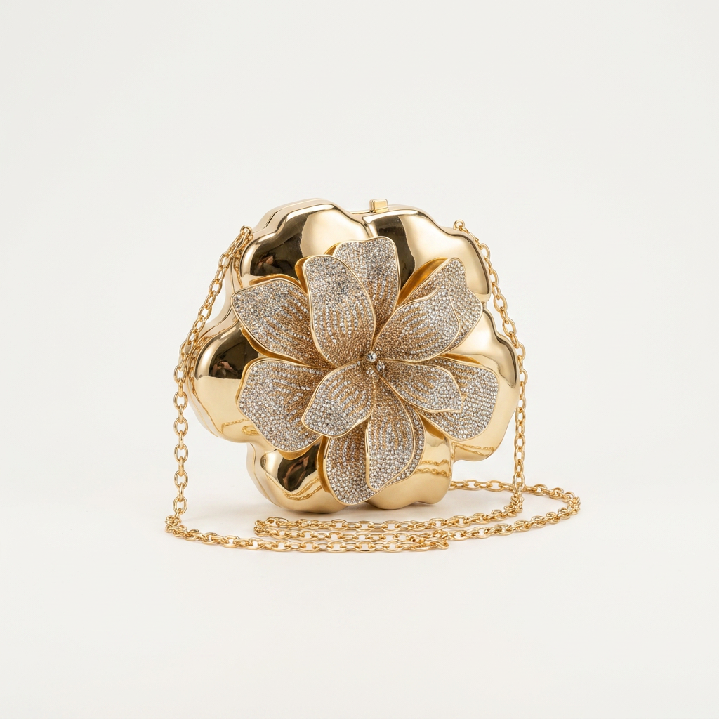 Rhinestone Floral Clutch Bag Canada | Elegant Evening Purse