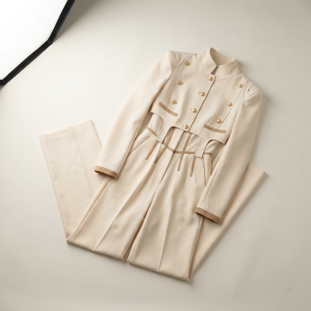 Cream Jacket & Trouser Suit Set Canada