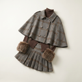 Cape Turtleneck Pleated Skirt Set Canada