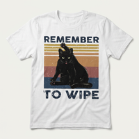 Remember to Wipe Graphic Tee | Funny Cat
