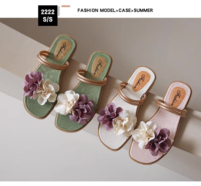 Sandales Florales d'Été Canada | Claquettes Plates 14,99 $