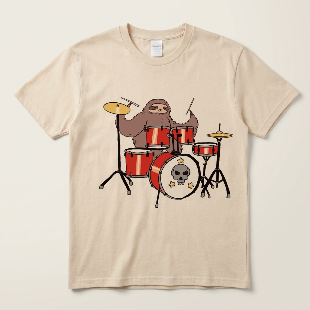 Sloth Drumming Graphic Tee | Sloth