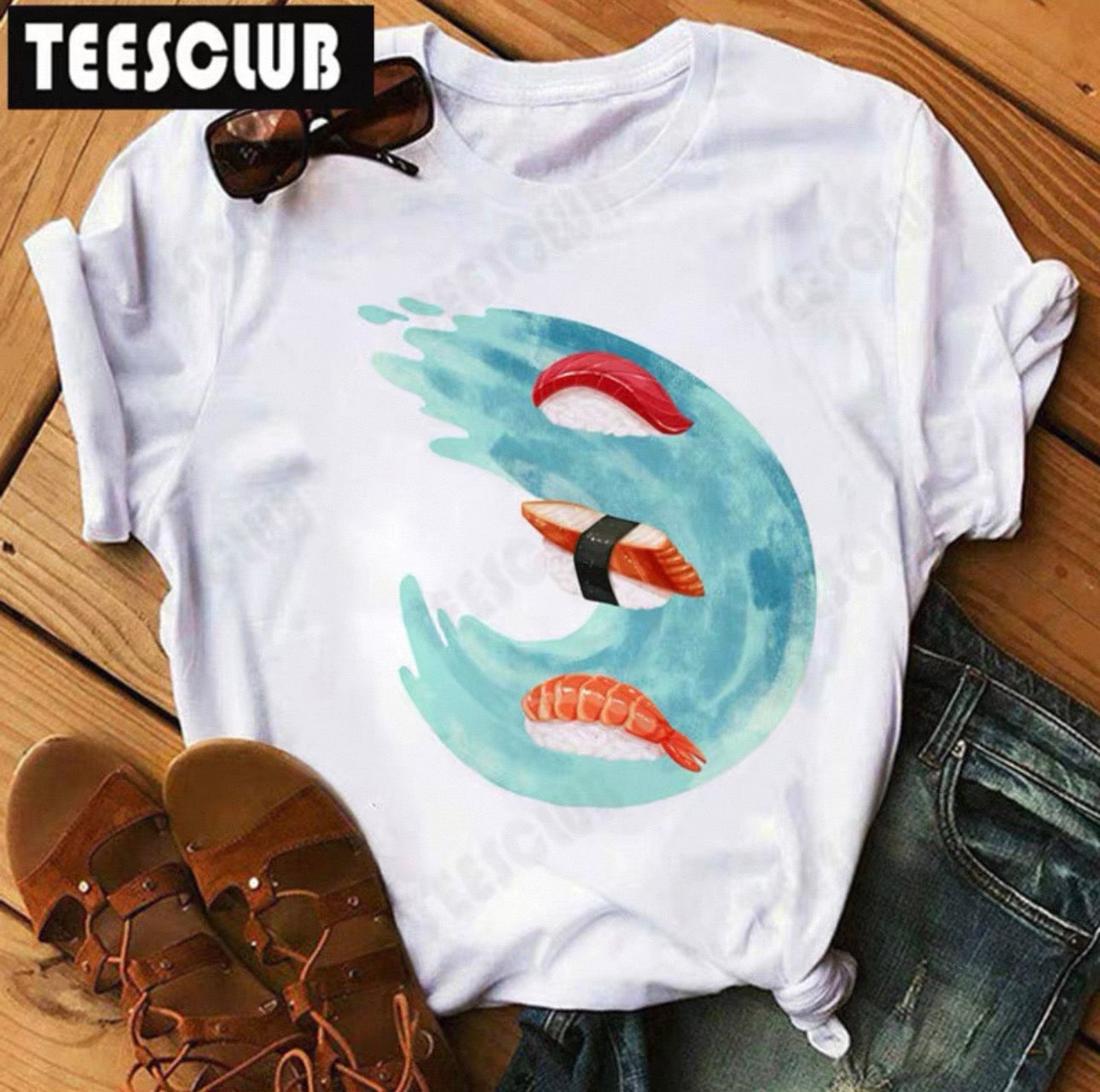 T-shirt graphique Sushi pour femme | T-shirt mignon Kawaii Canada