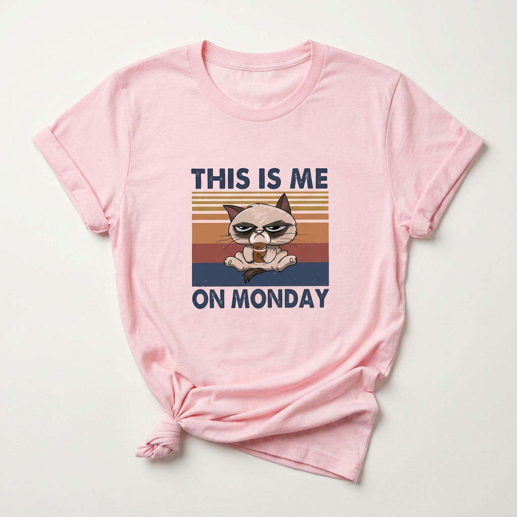This Is Me On Monday Graphic Tee | Funny Cat