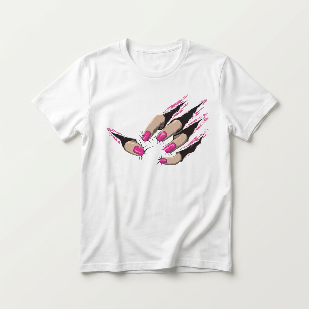 Pink Claw Nails Graphic Tee | Lash & Beauty