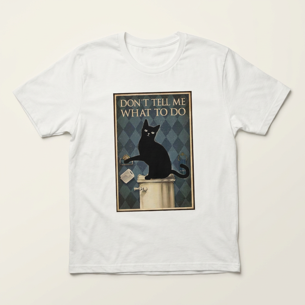 Don't Tell Me What To Do Graphic Tee | Funny Cat
