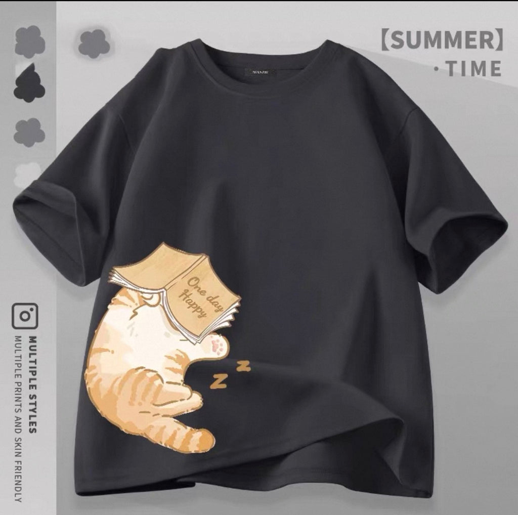 T-shirts mignons pour femmes avec motif de chat Canada | T-shirts kawaii en mélange de coton