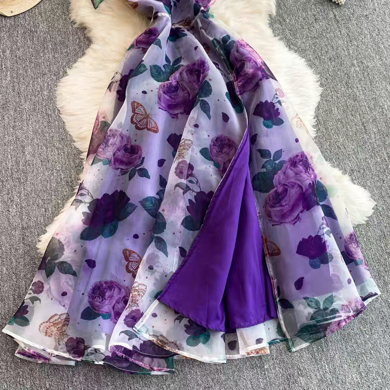Robe nuisette asymétrique fleurie pour femme Canada | Parcel Theory