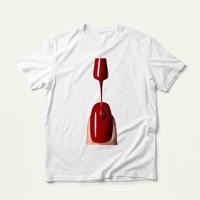 Fingernail with Red Nail Polish Tee | Lash & Beauty