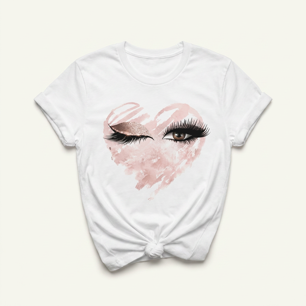 Winking Eye Pink Eyeshadow Tee | Lash & Beauty