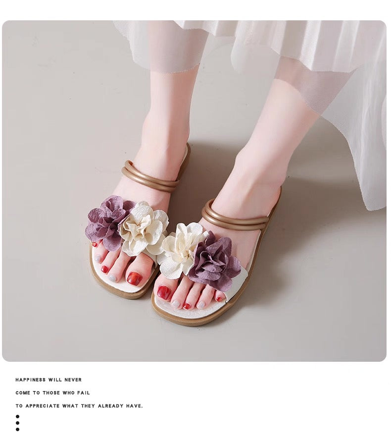 Sandales Florales d'Été Canada | Claquettes Plates 14,99 $
