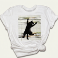 Cat on Blinds Graphic Tee | Funny Cat