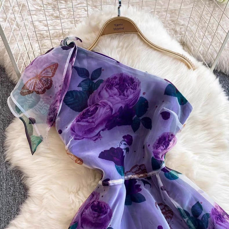 Robe nuisette asymétrique fleurie pour femme Canada | Parcel Theory