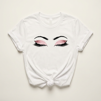 Closed Eyes Pink Metallic Eyeshadow Tee | Lash & Beauty